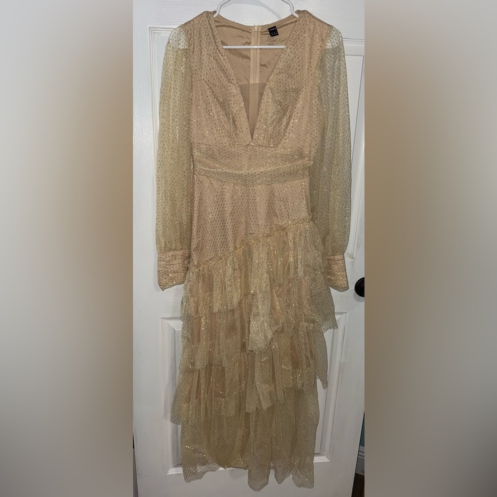 Gold tulle dress